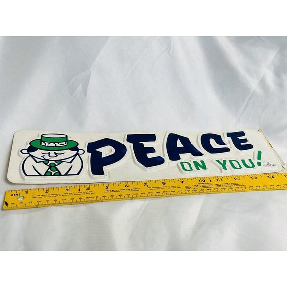 Love PEACE ON YOU 3-D Sticker RARE Vintage 60s-70s Laffs O Lot Mulino Brotherly - Picture 8 of 10